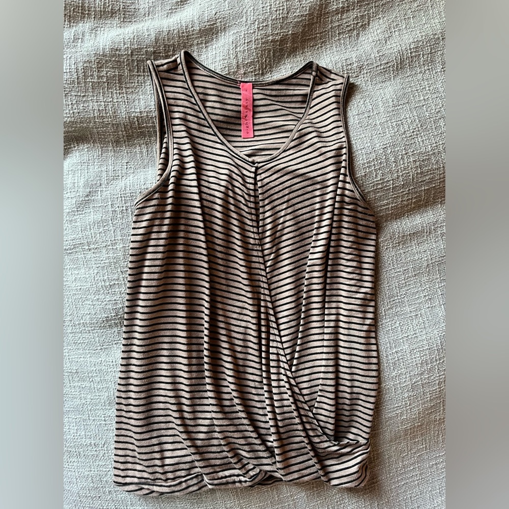 Tan/Black Striped Tank